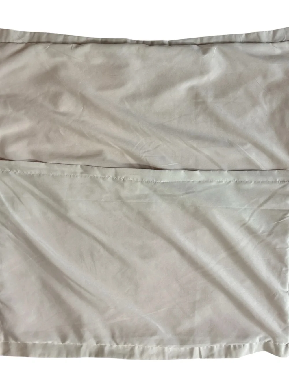 JC Penny Home Solid Coral Peach Center Pillow Sham Duel Tone Beige Border Trim